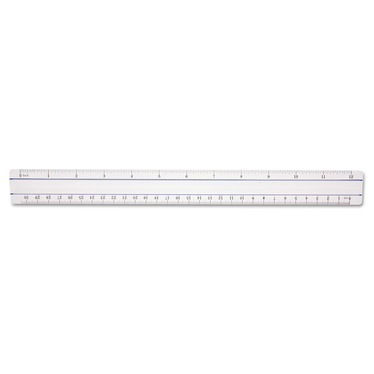 Picture of 12" Magnifying Ruler, Plastic, Clear