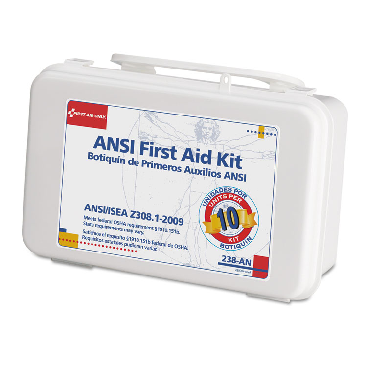 Picture of First Aid Kit, ANSI-Compliant, 64 Pieces, Plastic Case