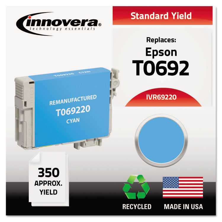 Remanufactured T069220 (69) Ink, 350 Page-Yield, Cyan