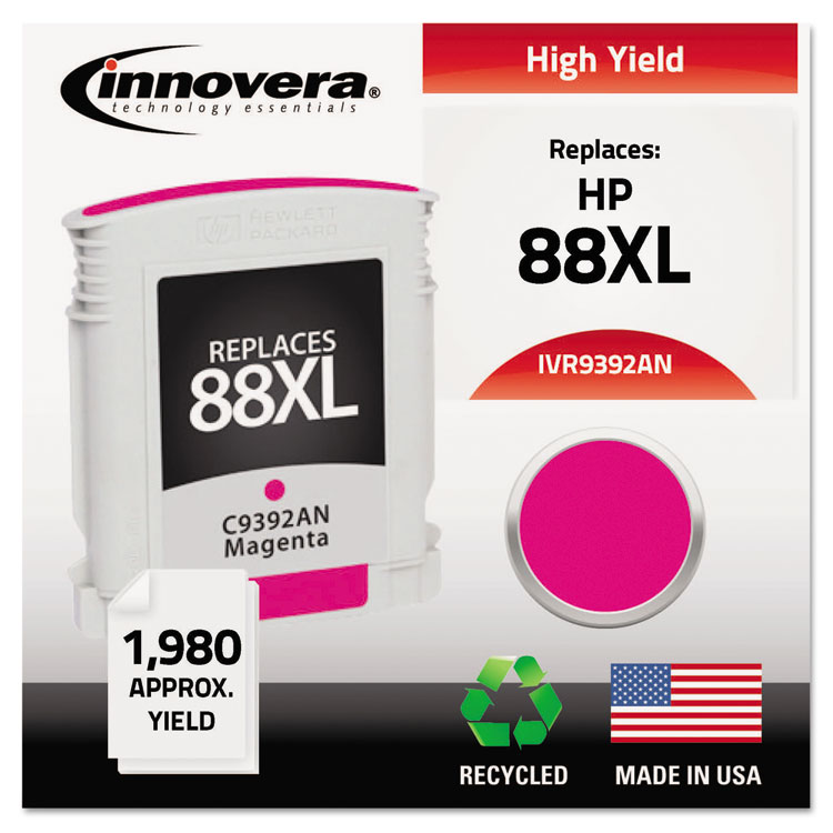 Picture of Remanufactured C9392AN (88XL) High-Yield Ink, Magenta