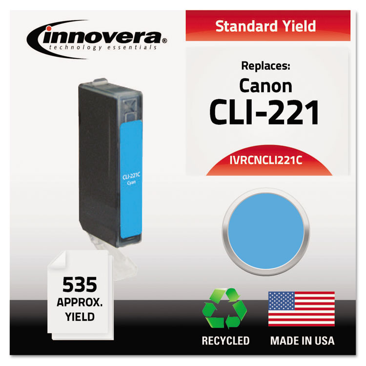 Picture of Remanufactured 2947B001 (CLI-221) Ink, Cyan