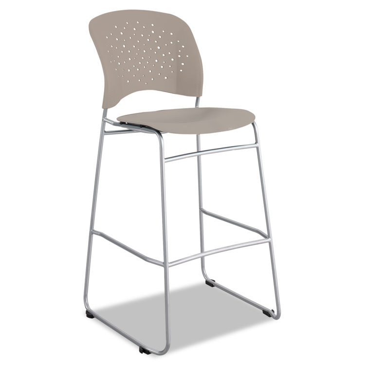 Picture of Rêve Series Bistro Chair, Molded Plastic Back/Seat, Steel Frame, Latte