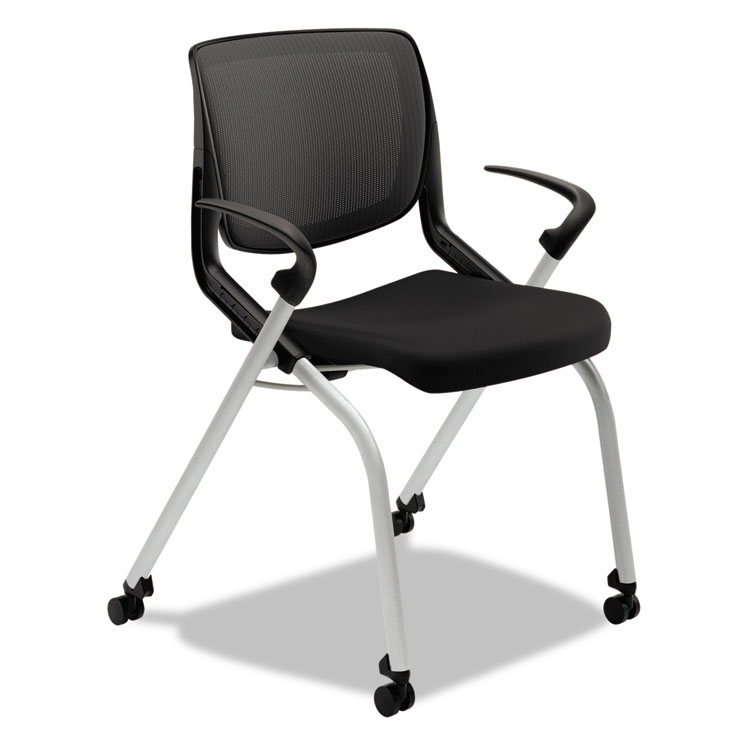 Picture of Motivate Seating Nesting/Stacking Flex-Back Chair, Black/Onyx/Platinum