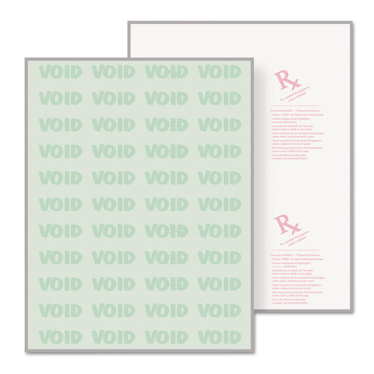 Picture of DocuGard Security Paper, 8-1/2 x 11, Green, 500/Ream