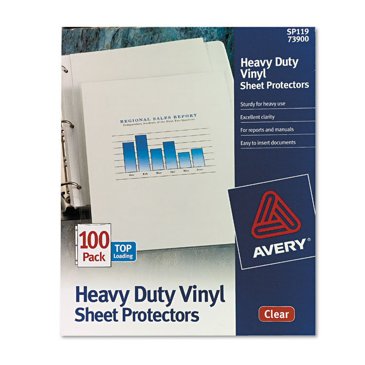 【超新作】 Top-Load Vinyl Sheet Protectors, Heavy Gauge, Letter, Clear, 100 Box 並行輸入品