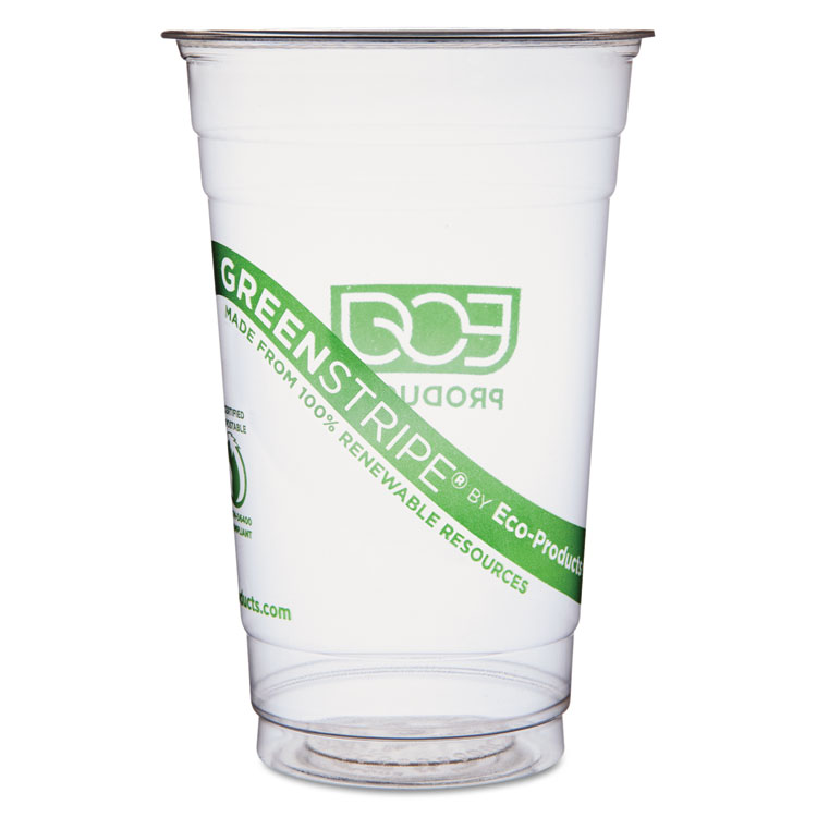 Picture of Greenstripe Renewable & Compostable Cold Cups - 20oz., 50/pk, 20 Pk/ct