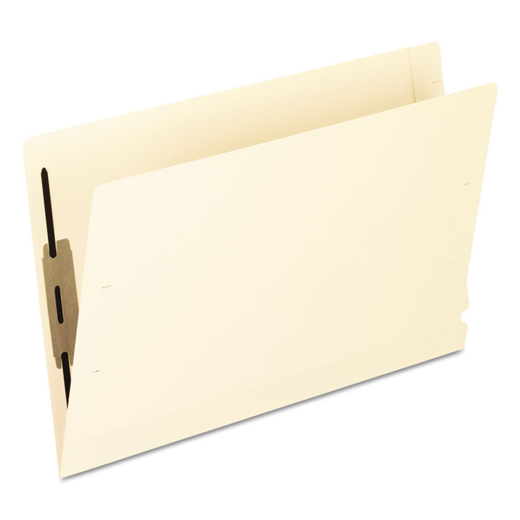 Picture of Laminated Spine End Tab Folder with 1 Fastener, 11 pt Manila, Legal, 50/Box