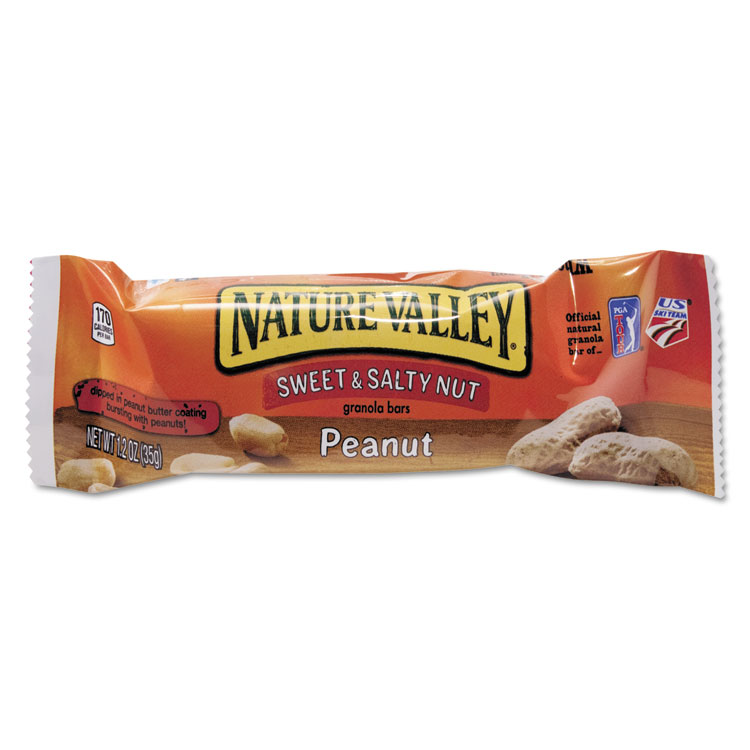 Picture of Nature Valley Granola Bars, Sweet & Salty Nut Peanut Cereal, 1.2oz Bar, 16/Box