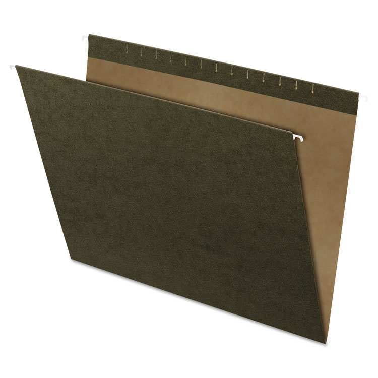 Picture of X-Ray Hanging File Folders, No Tabs, Standard Green, 25/Box