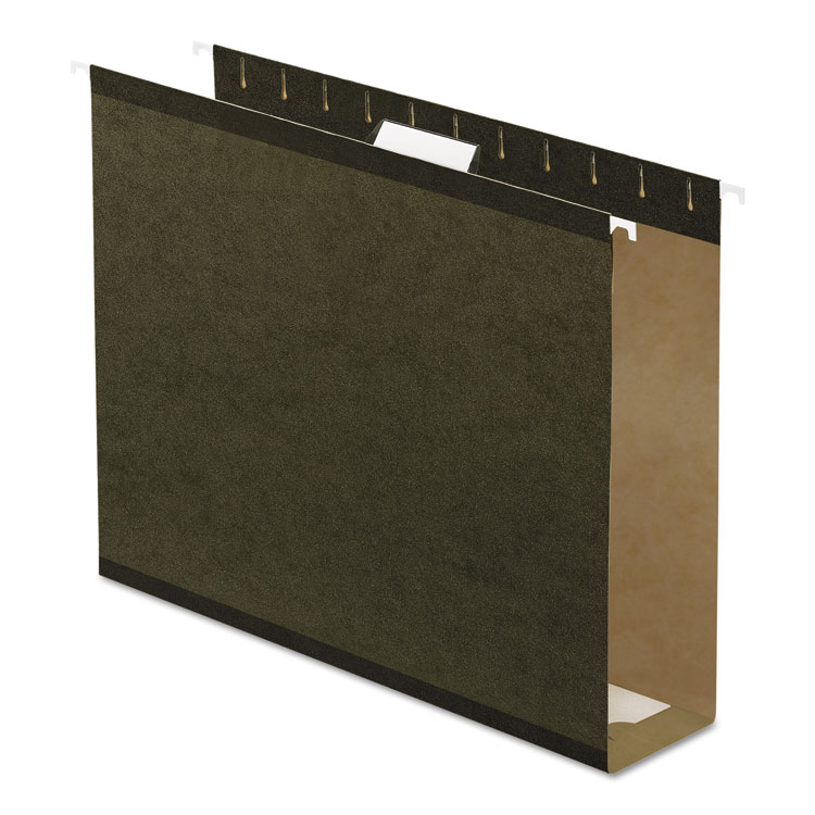 Picture of Reinforced 3" Extra Capacity Hanging Folders, Letter, Standard Green, 25/Box