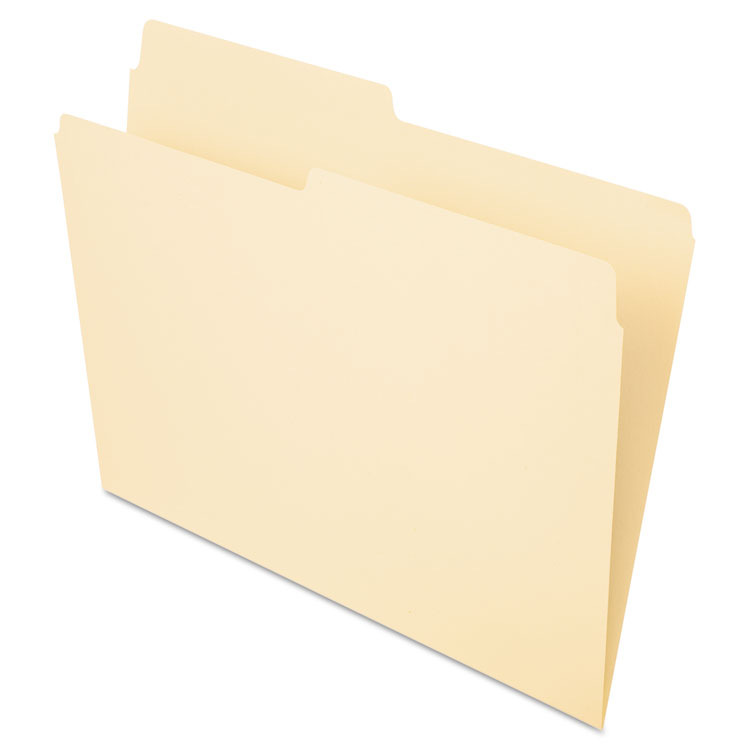 Picture of File Folders, 1/2 Cut, Top Tab, Letter, Manila, 100/Box