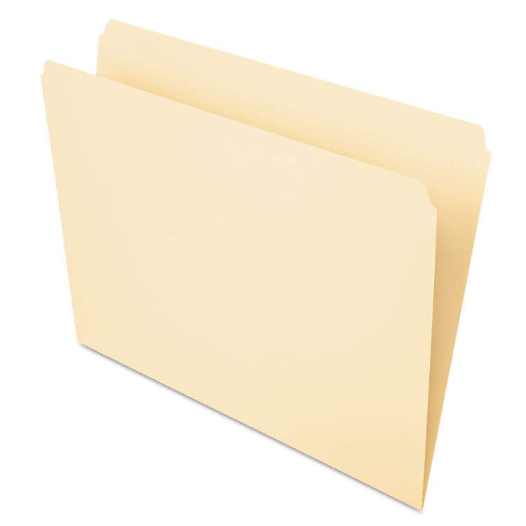 Picture of File Folders, Straight Cut, Top Tab, Letter, Manila, 100/Box