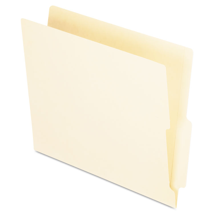 Picture of End Tab Folders, Straight Cut Tab, Two Ply, Letter, Manila, 100/Box