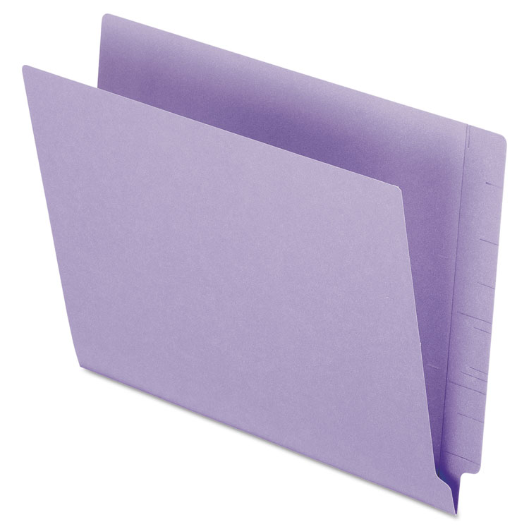 Picture of Reinforced End Tab Folders, Two Ply Tab, Letter, Purple,  100/Box