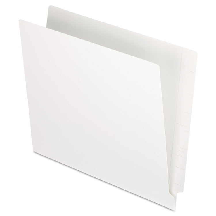 Picture of Reinforced End Tab Folders, Two Ply Tab, Letter, White, 100/Box