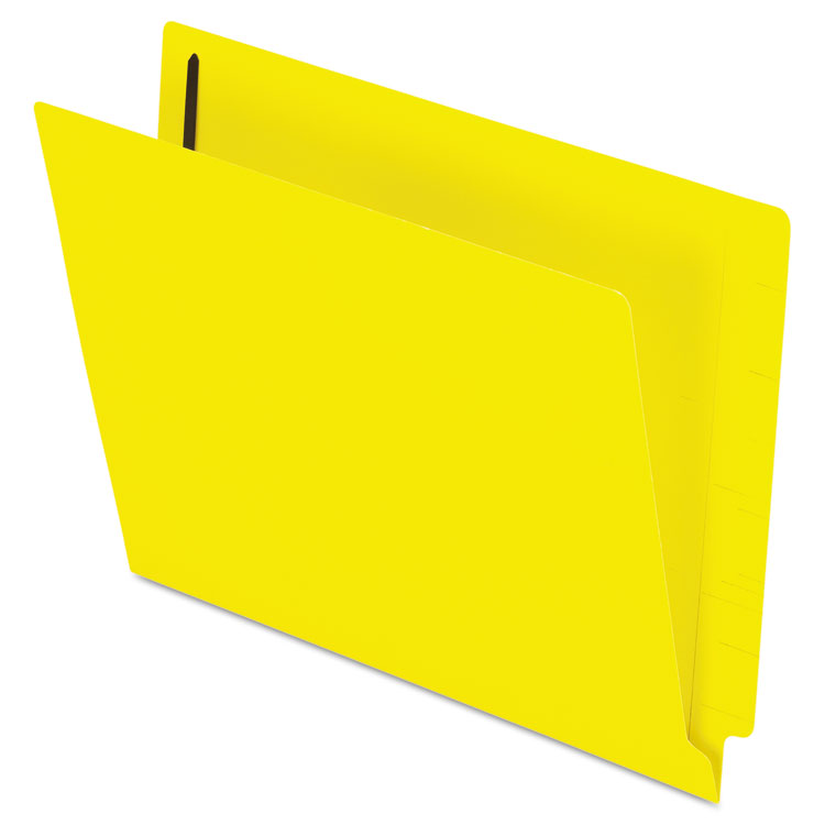 Picture of Reinforced End Tab Expansion Folders, Two Fasteners, Letter, Yellow, 50/Box