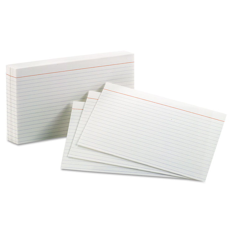 Picture of Ruled Index Cards, 5 x 8, White, 100/Pack