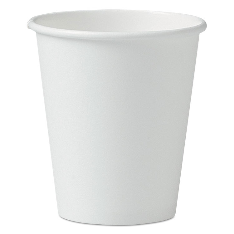 Picture of Single-Sided Poly Paper Hot Cups, 6oz, White, 50/pack, 20 Packs/carton