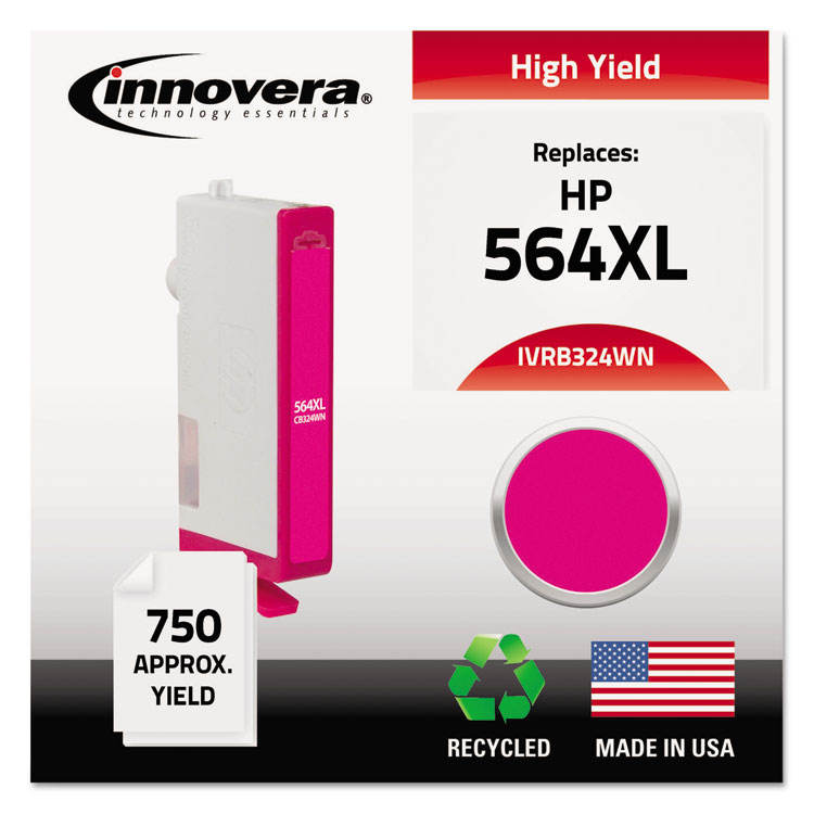 Remanufactured CB324WN (564XL) High-Yield Ink, 750 Page-Yield, Magenta