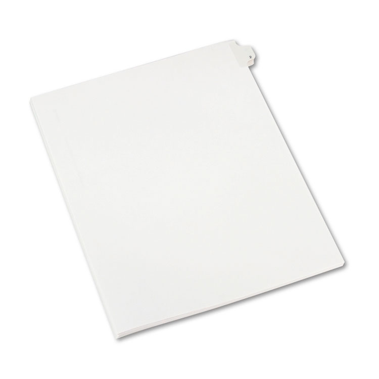 Picture of Allstate-Style Legal Exhibit Side Tab Divider, Title: 2, Letter, White, 25/Pack