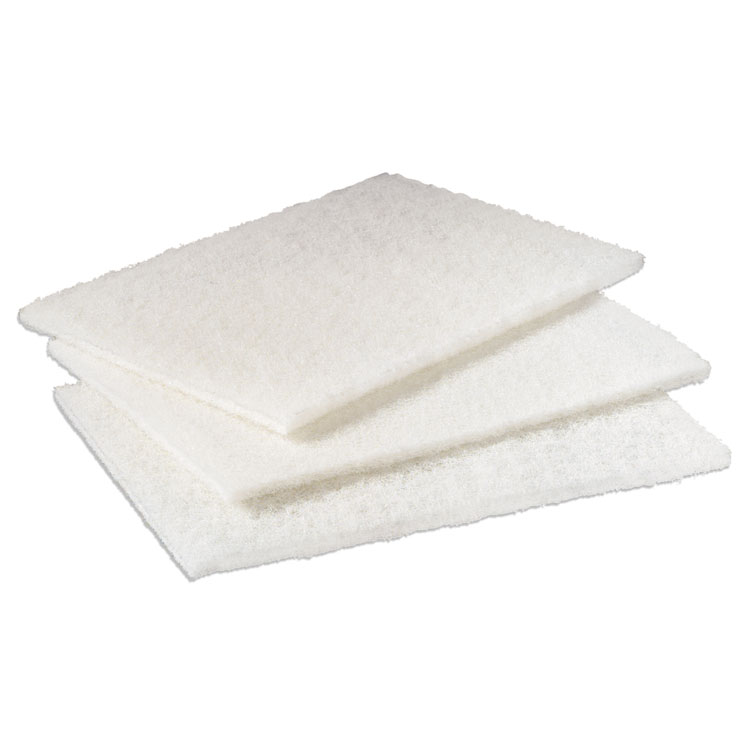 Picture of Light Duty Cleansing Pad, 6" x 9", White, 20/Pack, 3 Packs/Carton