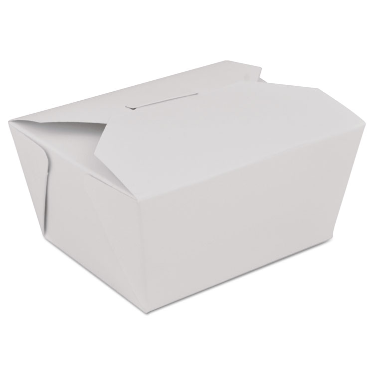 Picture of ChampPak Retro Carryout Boxes, Paperboard, 4-3/8 x 3-1/2 x 2-1/2, White