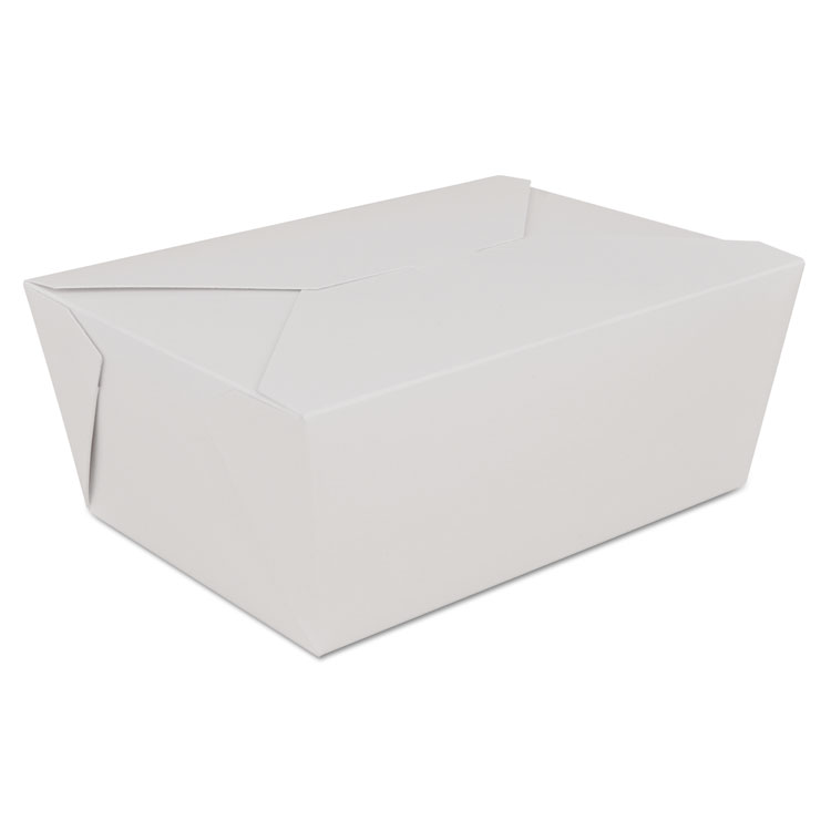 Picture of ChampPak Retro Carryout Boxes, Paperboard, 7-3/4 x 5-1/2 x 3-1/2, White