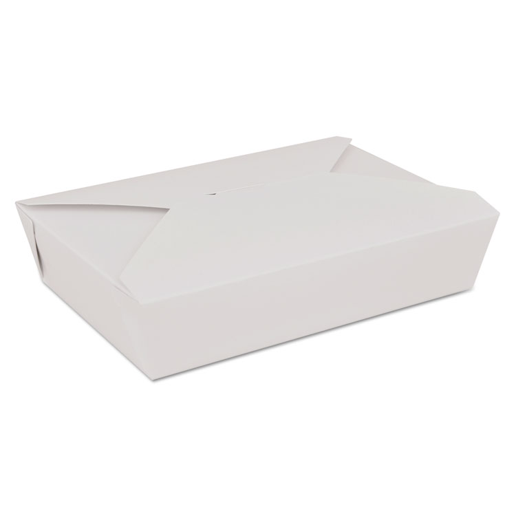 Picture of ChampPak Retro Carryout Boxes, Paperboard, 7-3/4 x 5-1/2 x 1-7/8, White