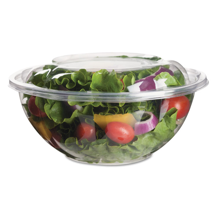 Picture of Renewable & Compostable Salad Bowls W/ Lids - 24oz., 50/pk, 3 Pk/ct