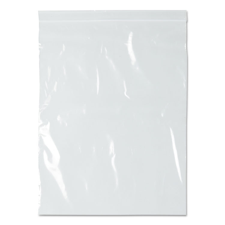 Picture of Zippit Resealable Bags, 2 Mil, 10" X 13", Plastic, Clear, 1000/carton