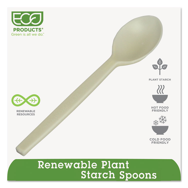 Picture of Eco-Products® Plant Starch Spoon - 7", 50/pk (ECOEPS003PK)