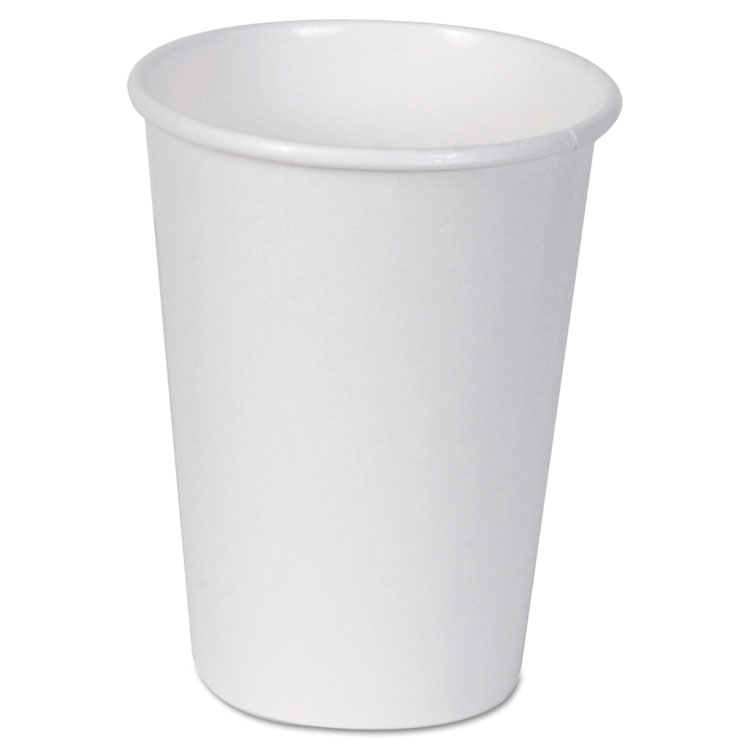 Picture of Paper Cups, Hot, 12 Oz., White, 50/bag