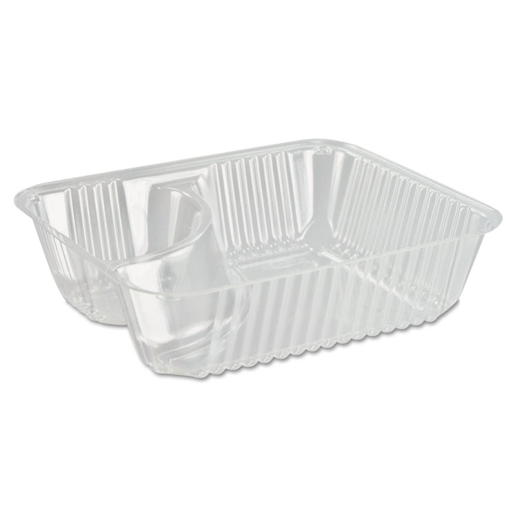 Picture of Clearpac Small Nacho Tray, 2-Compartments, Clear, 125/bag