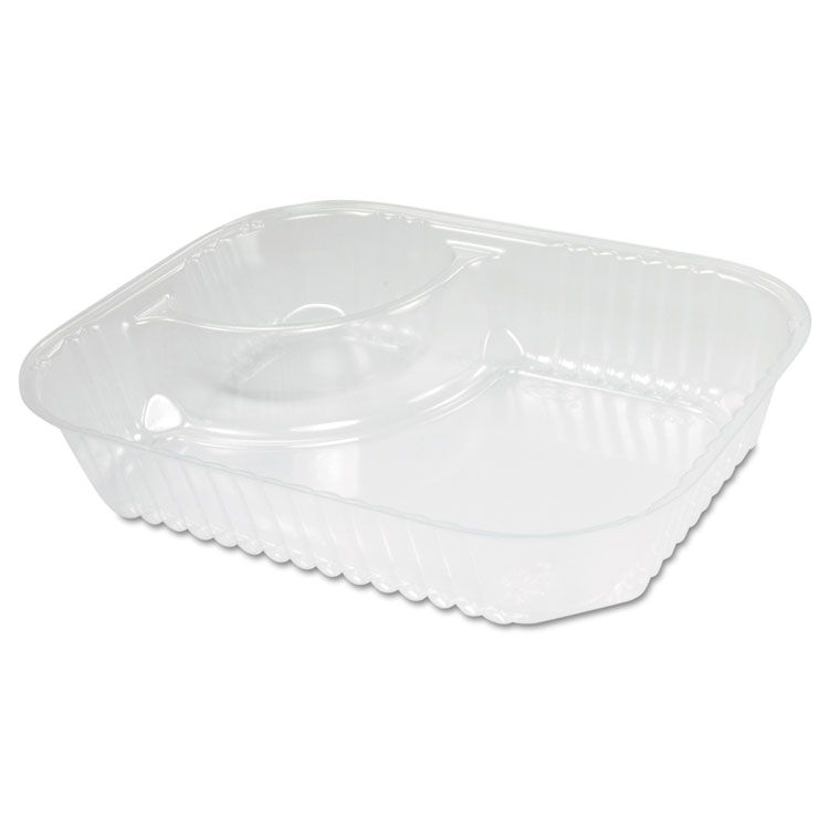 Picture of Clearpac Large Nacho Tray, 2-Compartments, Clear, 500/ctn