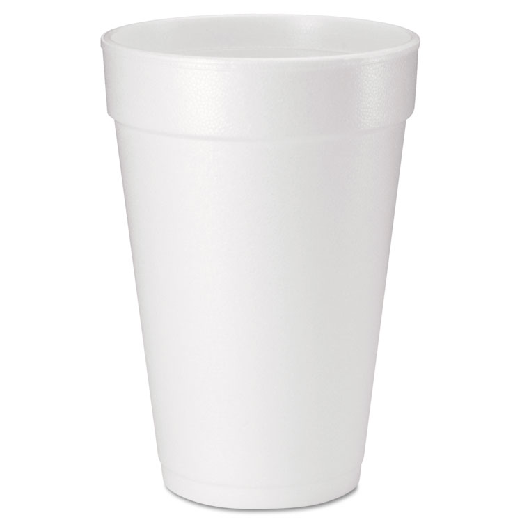 Picture of Drink Foam Cups, 16 Oz, White, 20/bag, 25 Bags/carton