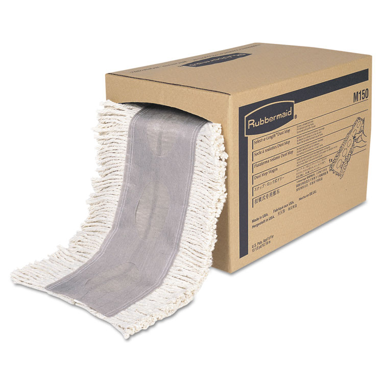 Picture of Cut To Length Dust Mops, Cotton, White, Cut-End, 5 X 40 Ft, 1 Box