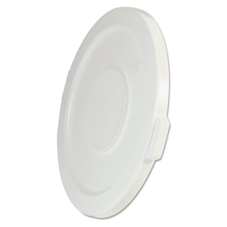 Picture of Round Flat Top Lid, for 32-Gallon Round Brute Containers, 22 1/4", dia., White