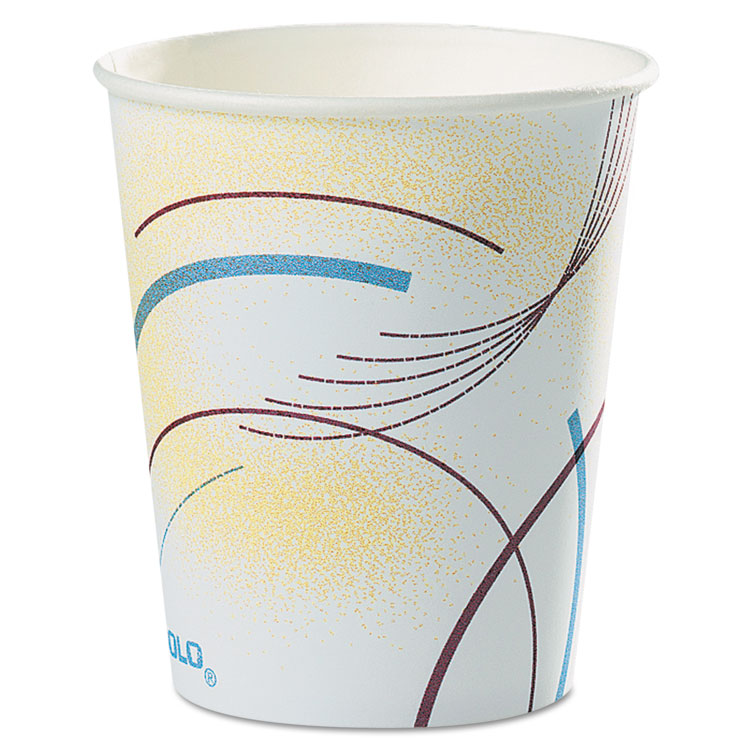 Picture of Paper Water Cups, 5 Oz., Cold, Meridian Design, Multicolored, 100/bag