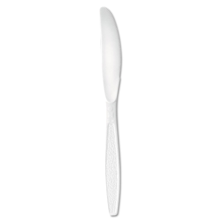 Picture of Extra-Heavy Polystyrene Knives, White, Guildware Design, Bulk, 1,000/case