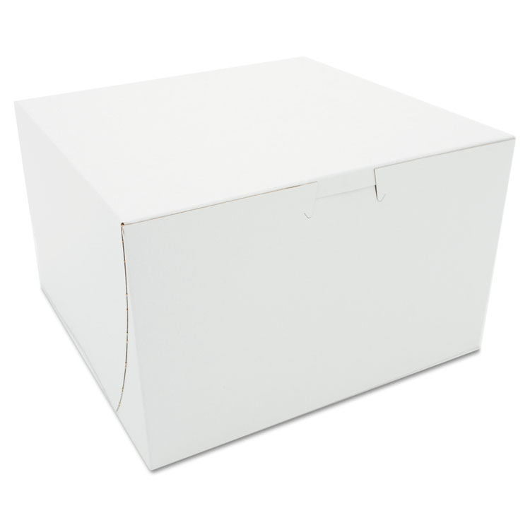 Picture of Tuck-Top Bakery Boxes, Paperboard, White, 8 X 8 X 5