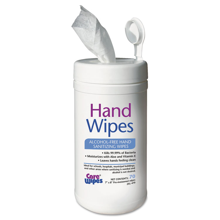Picture of Alcohol Free Hand Sanitizing Wipes, 7 x 8, White