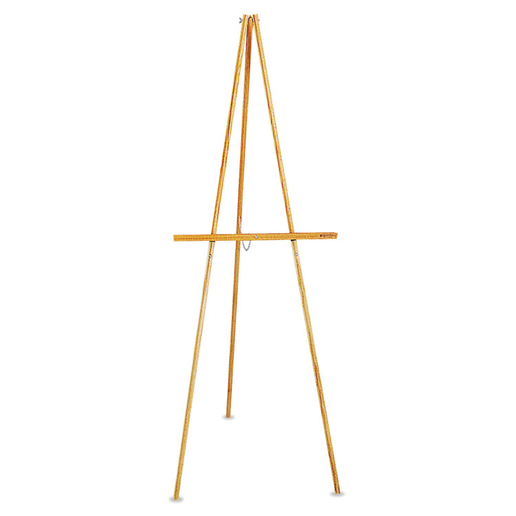 Picture of Lightweight Tripod Floor Easel, 64" High, Natural Oak