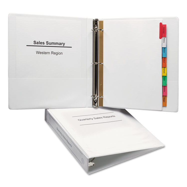 Picture of Economy View Binder w/Round Rings, 11 x 8 1/2, 1 1/2" Cap, White