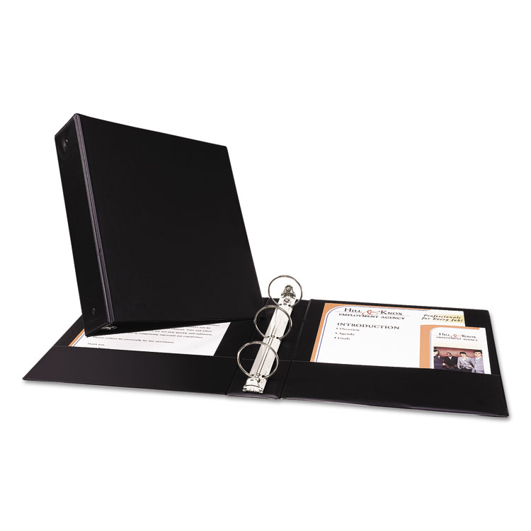 Picture of Economy Non-View Binder with Round Rings, 11 x 8 1/2, 2" Capacity, Black