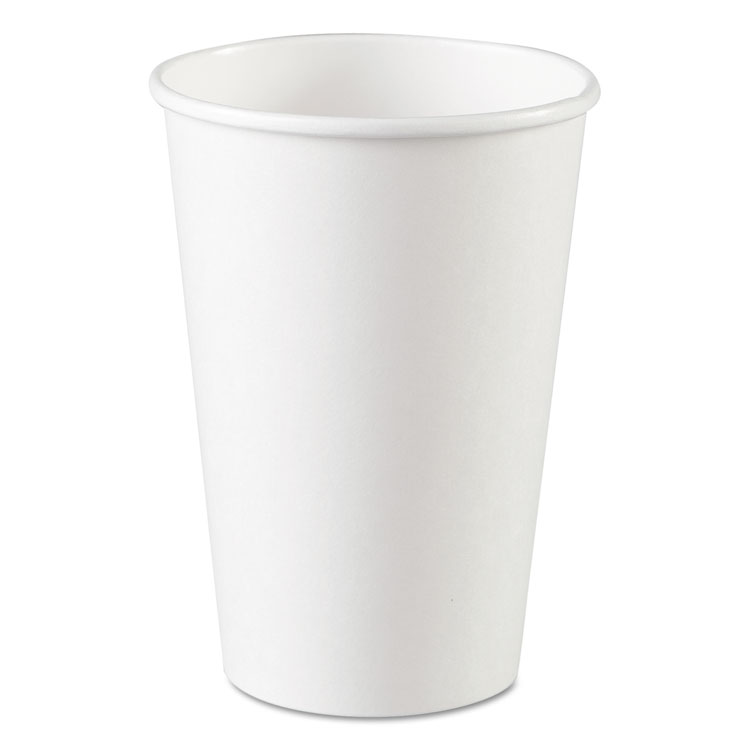 Picture of Paper Cups, Hot, 16 Oz, White, 1000/carton