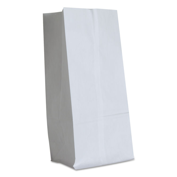 Picture of #16 Paper Grocery Bag, 40lb White, Standard 7 3/4 x 4 13/16 x 16, 500 bags