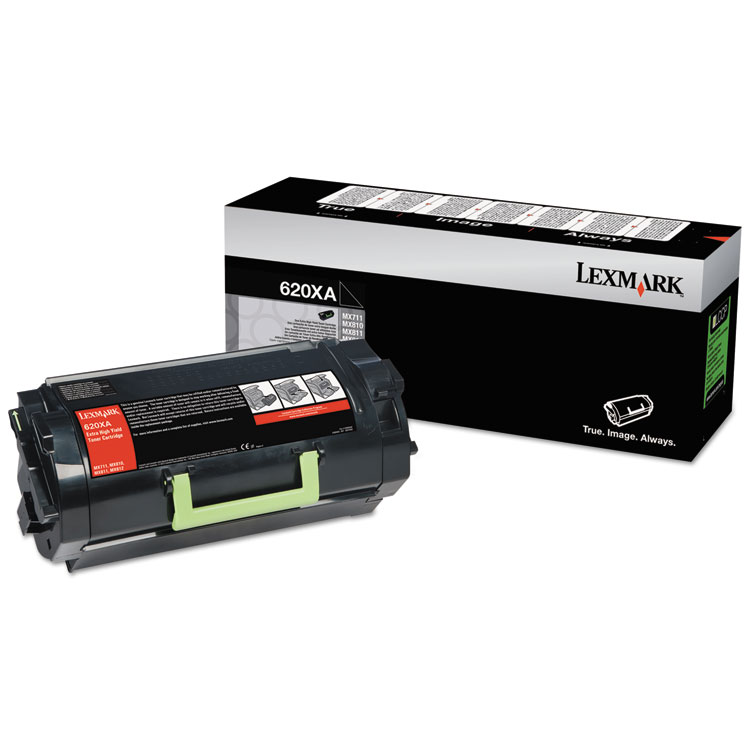 Picture of 62D0XA0 (LEX-620XA) Extra High-Yield Toner, 45000 Page-Yield, Black