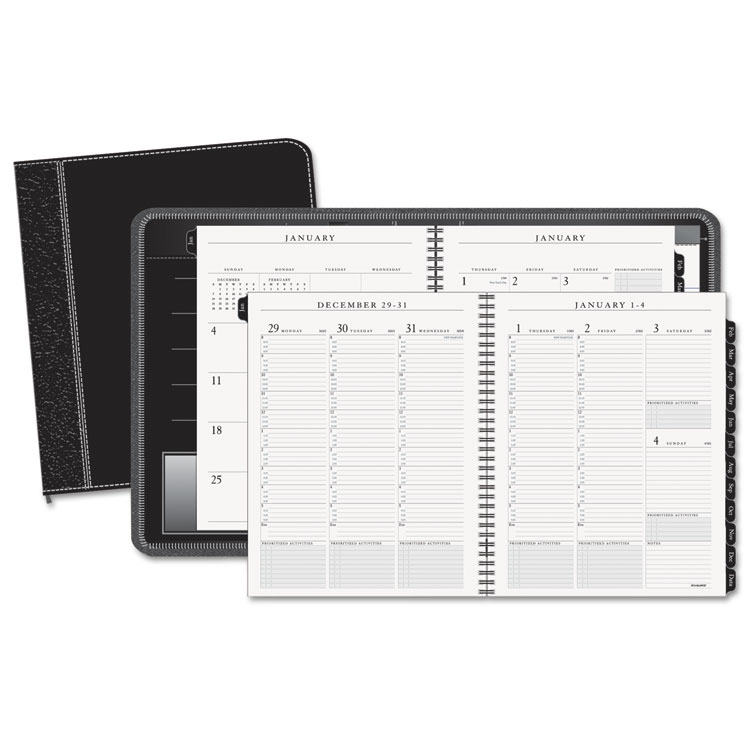 Columnar Executive Weekly/Monthly Appointment Book, Zipper, 10 7/8 x 8 1/4,...