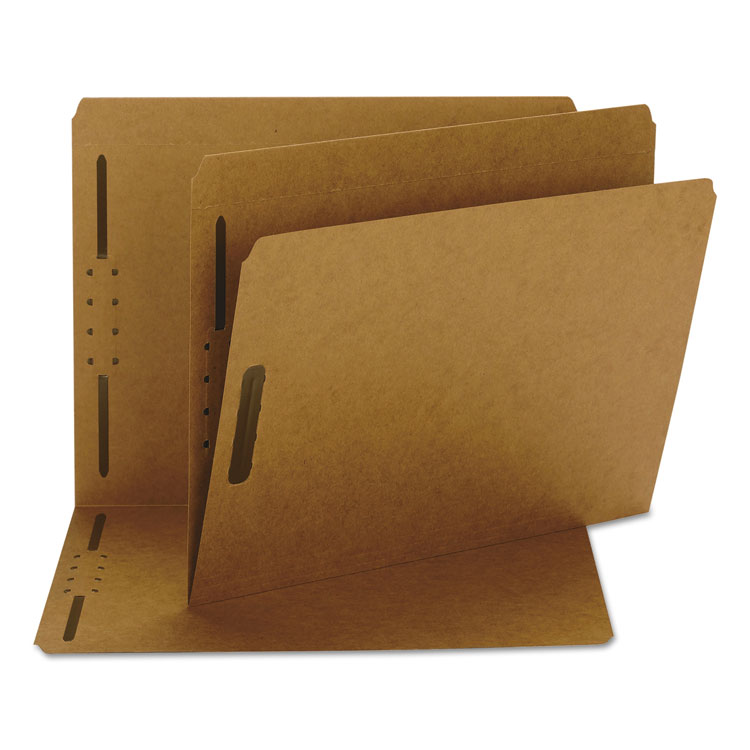 Picture of Kraft K Style Fastener Folders, Straight Cut, Top Tab, Letter, Brown, 50/Box