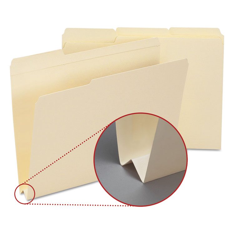 Picture of Heavyweight File Folders, 1/3 Tab, 1 1/2 Inch Expansion Letter, Manila, 50/Box
